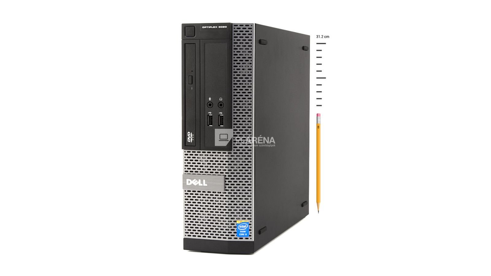 thumbnail interactive-video image 1 of Dell Optiplex 3020 SFF Desktop PC - Intel Core I3-4160 3.6GHz, 16GB RAM, 256GB SSD, WiFi, Windows 10 Pro - Used 1 of 2